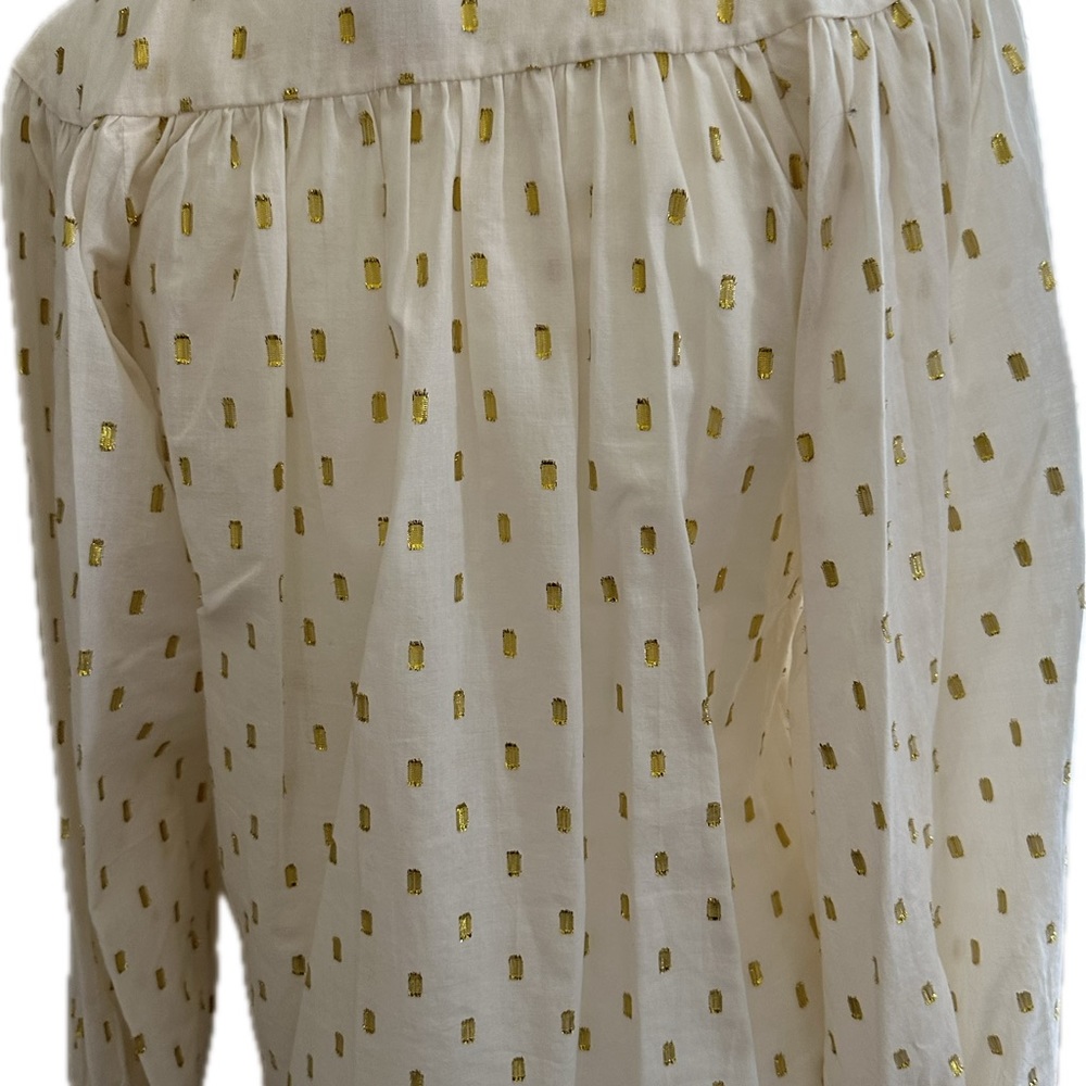 Anthropologie DOLAN off white tie blouse - Picture 4 of 11